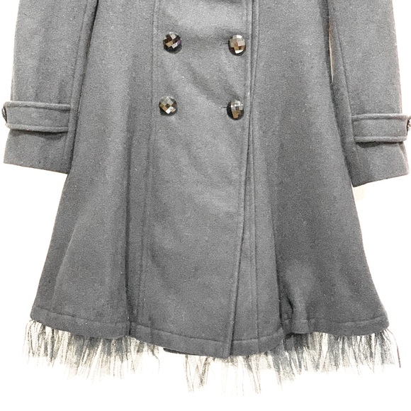 AOISOS Black Lined Coat (size: 8) - Picture 3 of 15